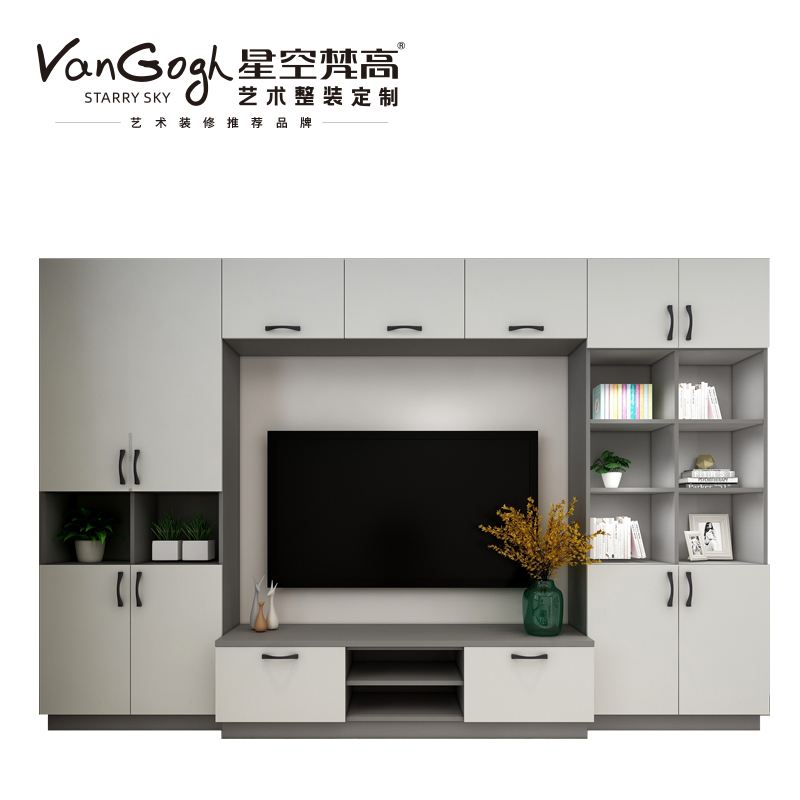 整體定制電視柜 梅爾海辛·羊脂白電視柜 整體定制電視柜 梅爾海辛·羊脂白電視柜